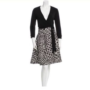 DVF Amelia Black/Dotted Snake Dress Size 12